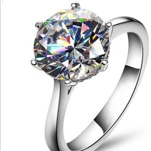 Jewelry Elegant 4ct Round Cushion Cut Ring